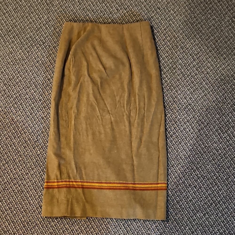 Vintage Brown Pencil Skirt